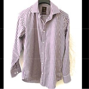 Tailorbyrd Shirt Size M/M Purple White 2 Ply